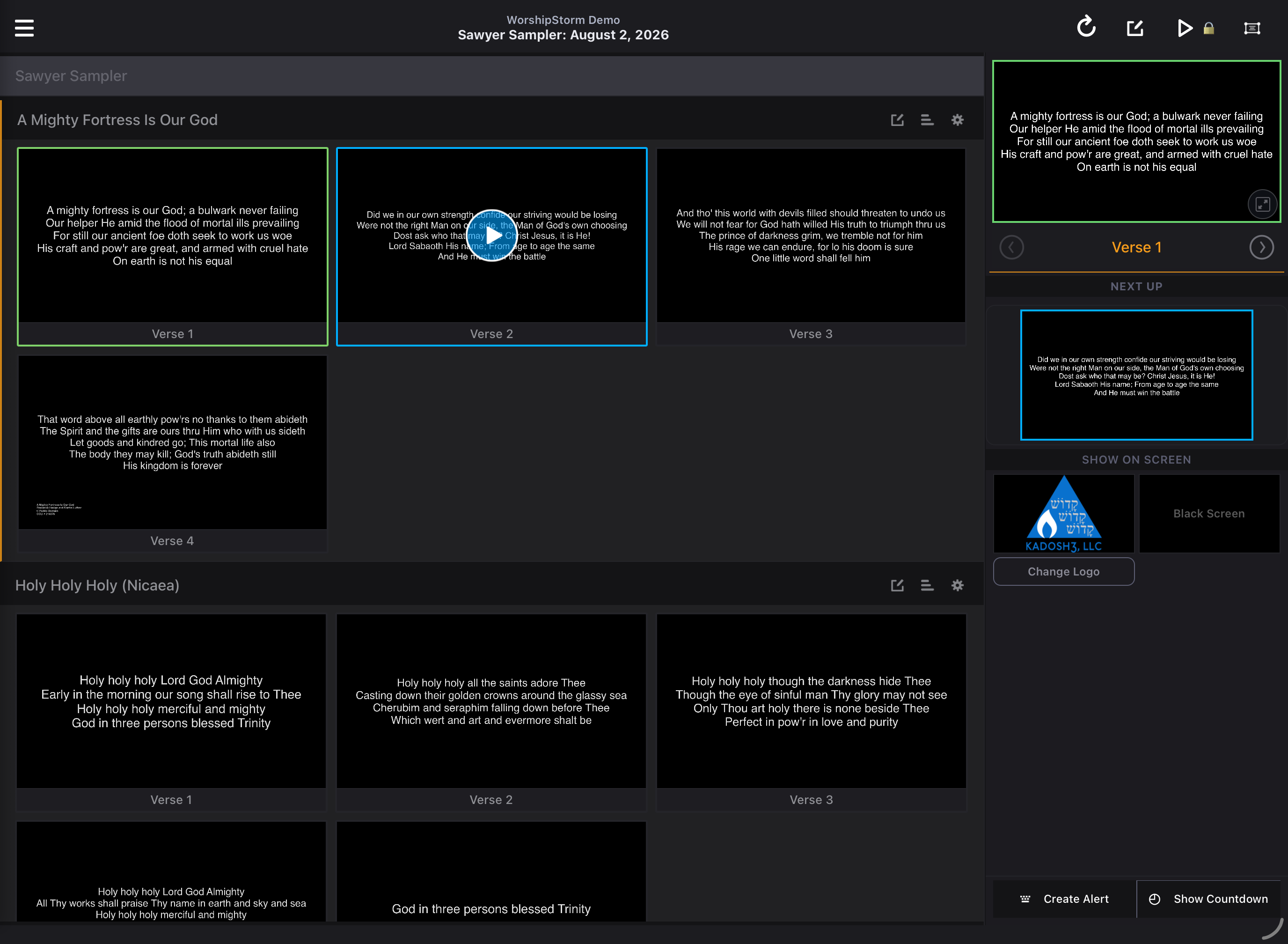 The plan screen in free mode